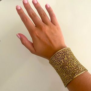 Gold cuff bracelet
